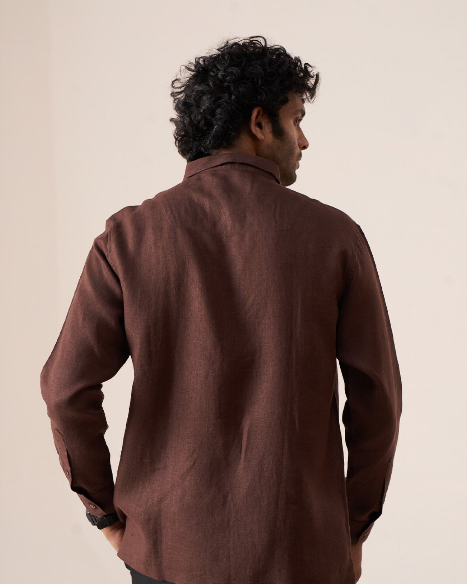 Bronze Horizon Pure Linen Designer Shirt