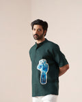 Green Shirt, shirt for men, shirt for women, shirts for men, shirts for women, Short Sleeve shirt, satin linen shirt, beach wear shirt, party wear shirt