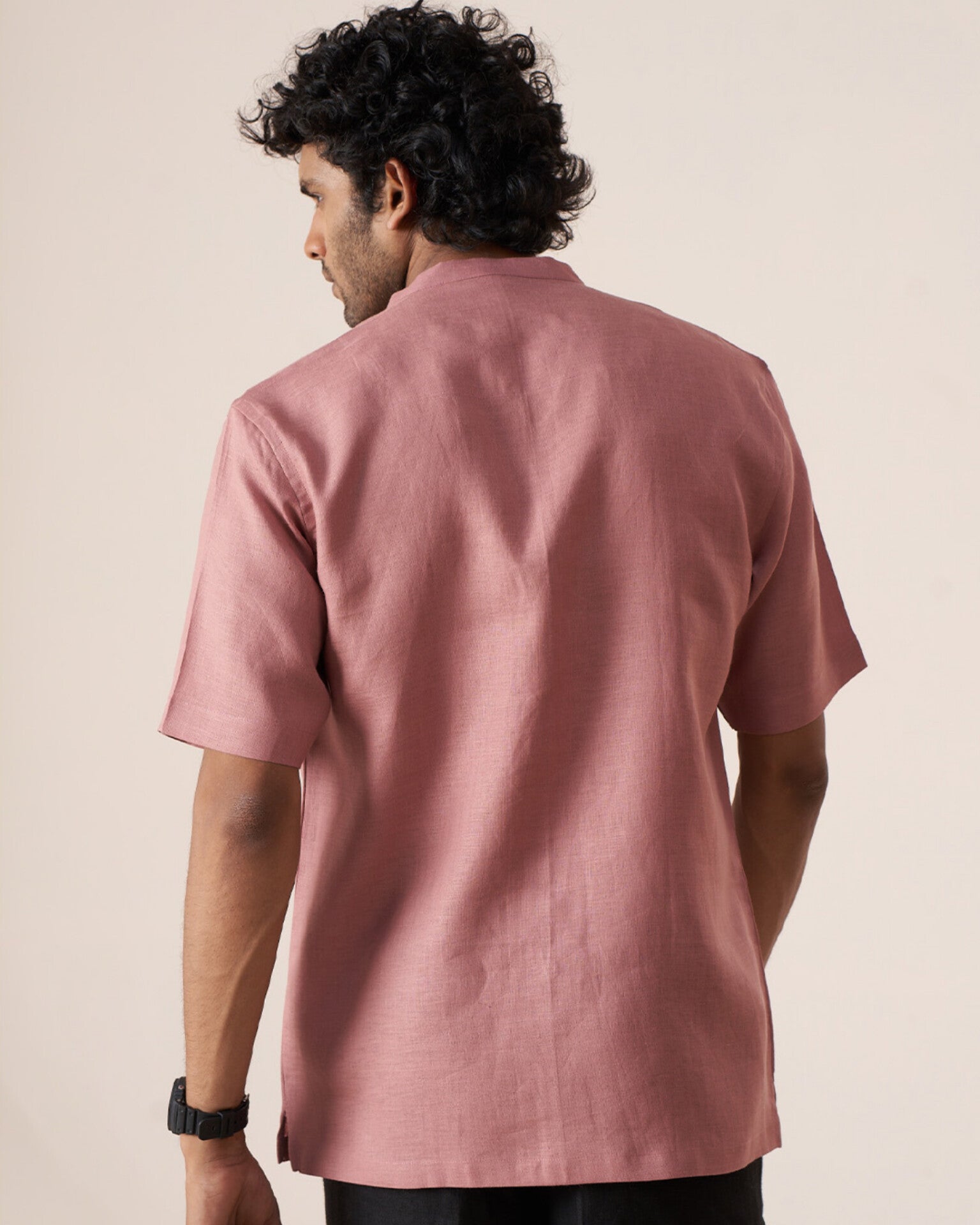 Blush Portrait Pure Linen Designer Shirt