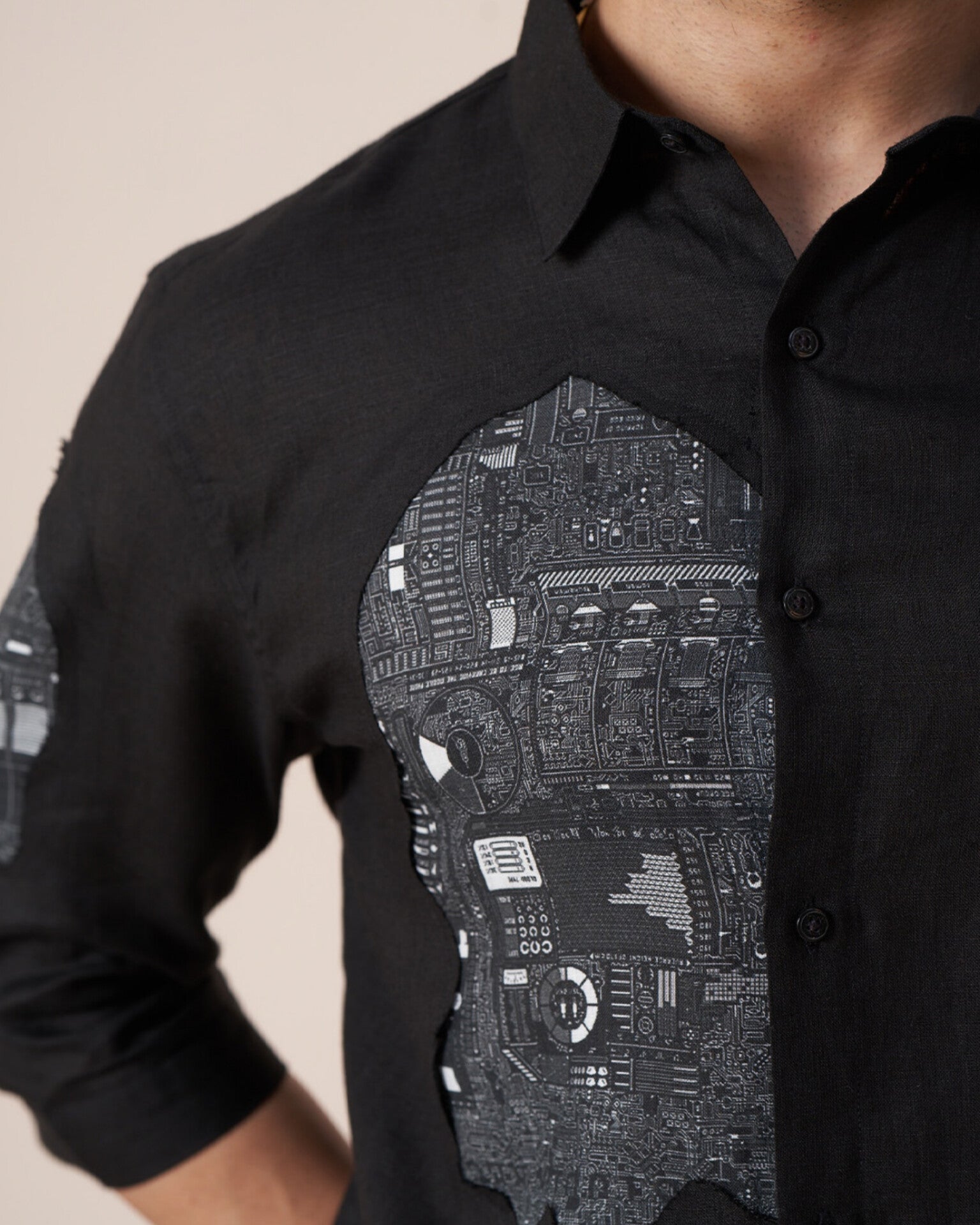 Allure Of a City Pure Linen Designer Shirt