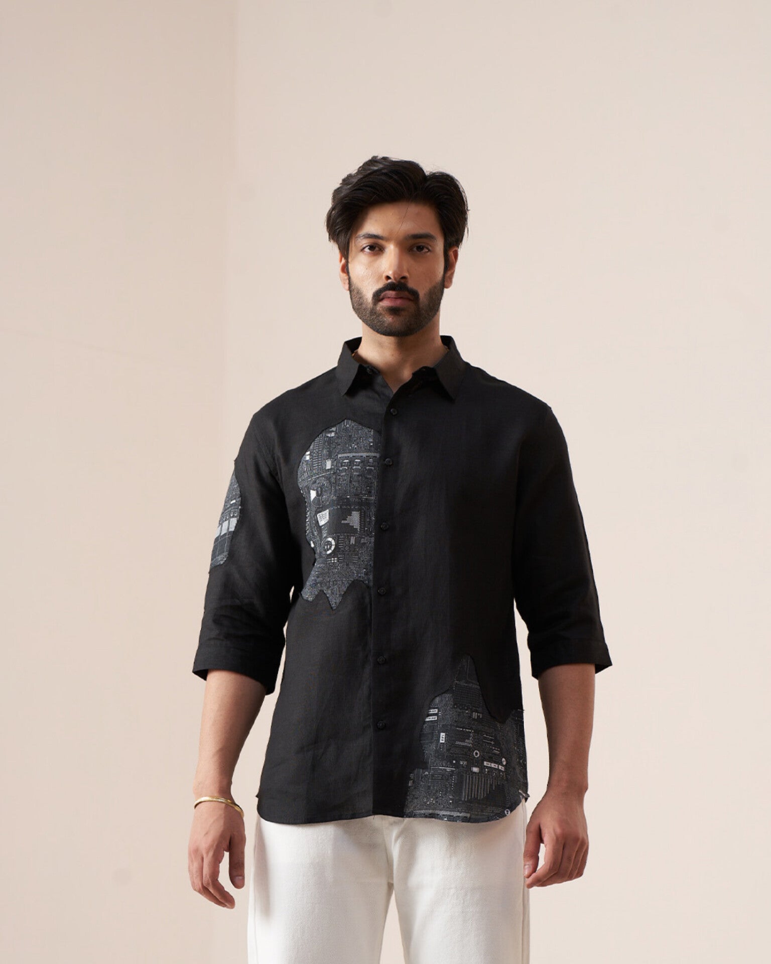 Allure Of a City Pure Linen Designer Shirt