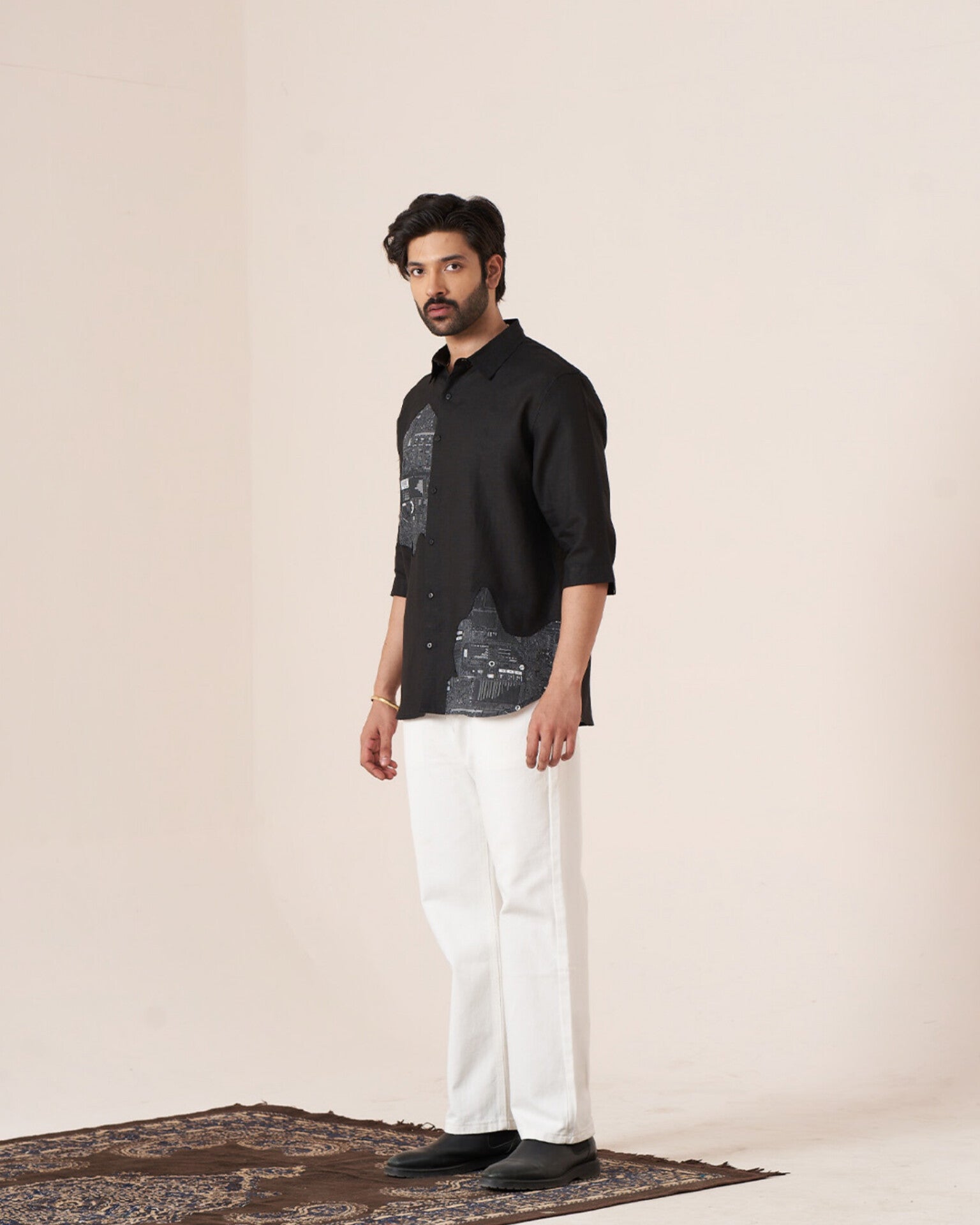 Allure Of a City Pure Linen Designer Shirt