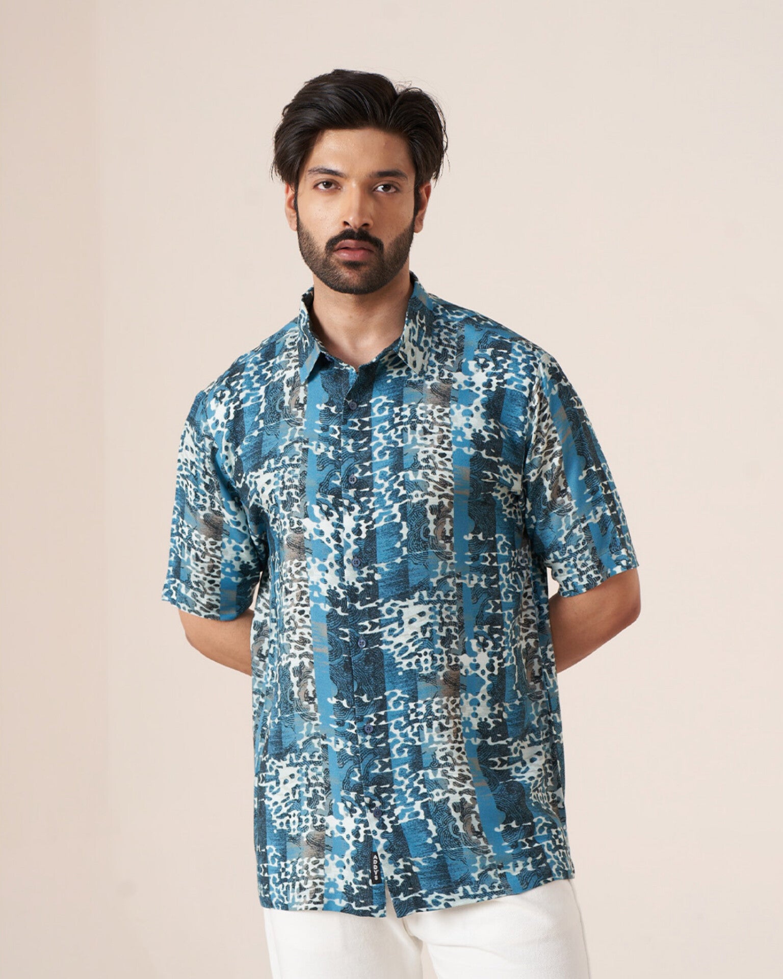 Oceanic Mosaic Pure Ecovero (viscose) Short Sleeve Shirt