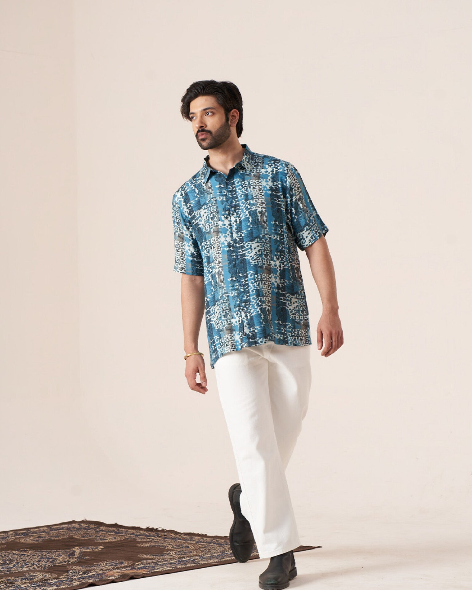 Oceanic Mosaic Pure Ecovero (viscose) Short Sleeve Shirt