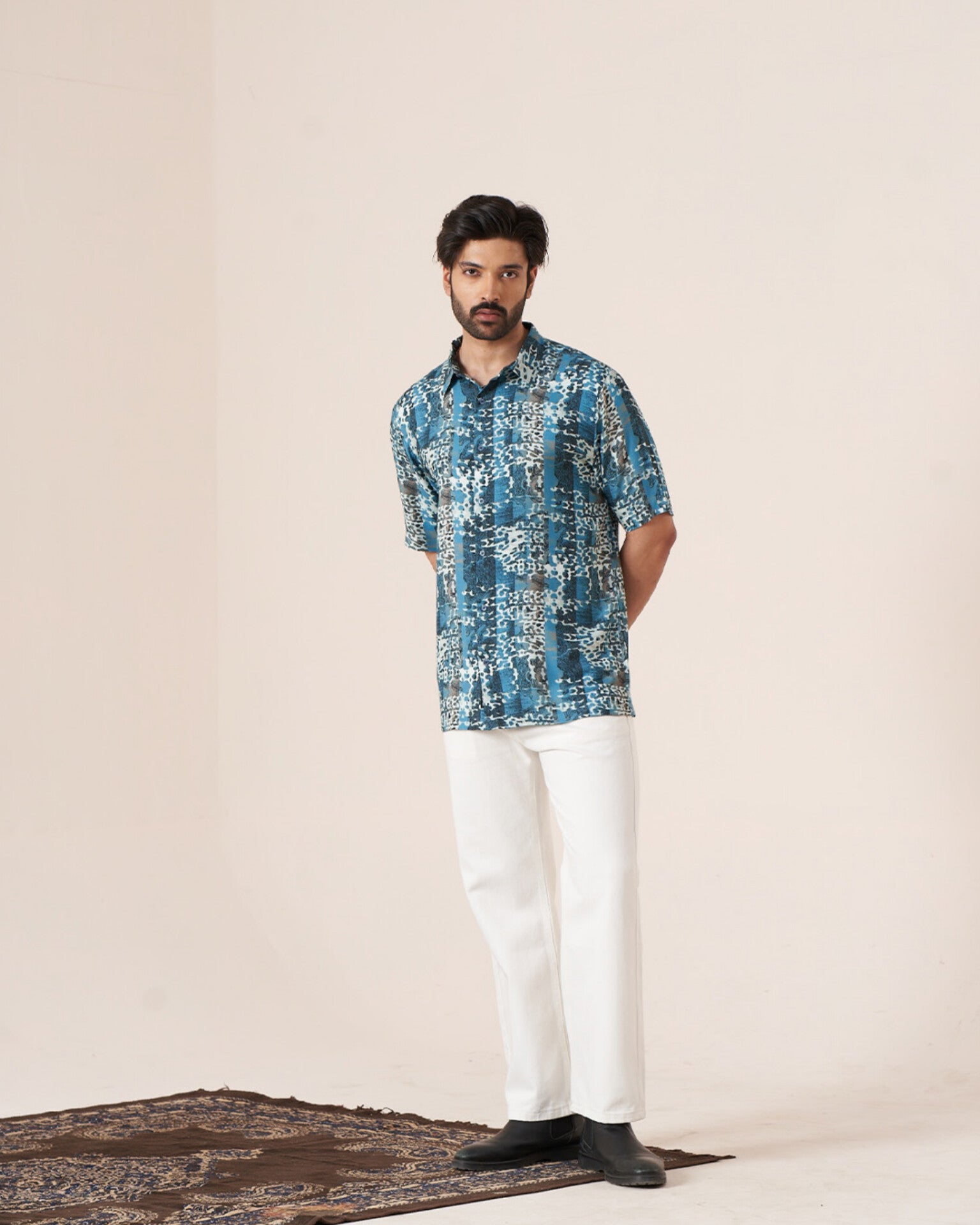 Oceanic Mosaic Pure Ecovero (viscose) Short Sleeve Shirt