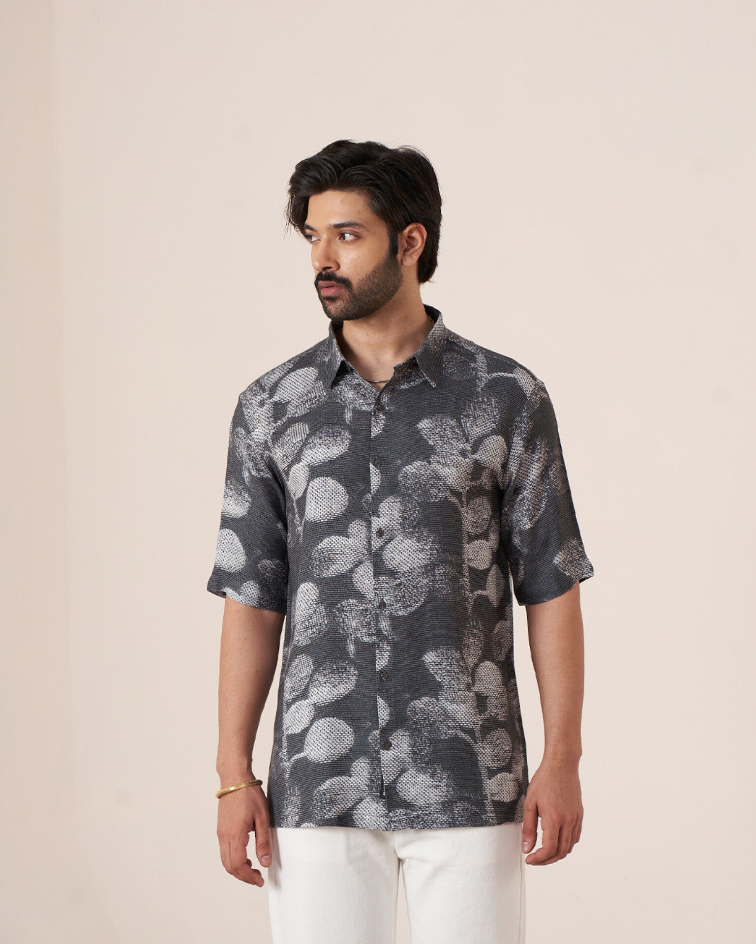 Midnight Echo Pure Ecovero (viscose) Short Sleeve Shirt