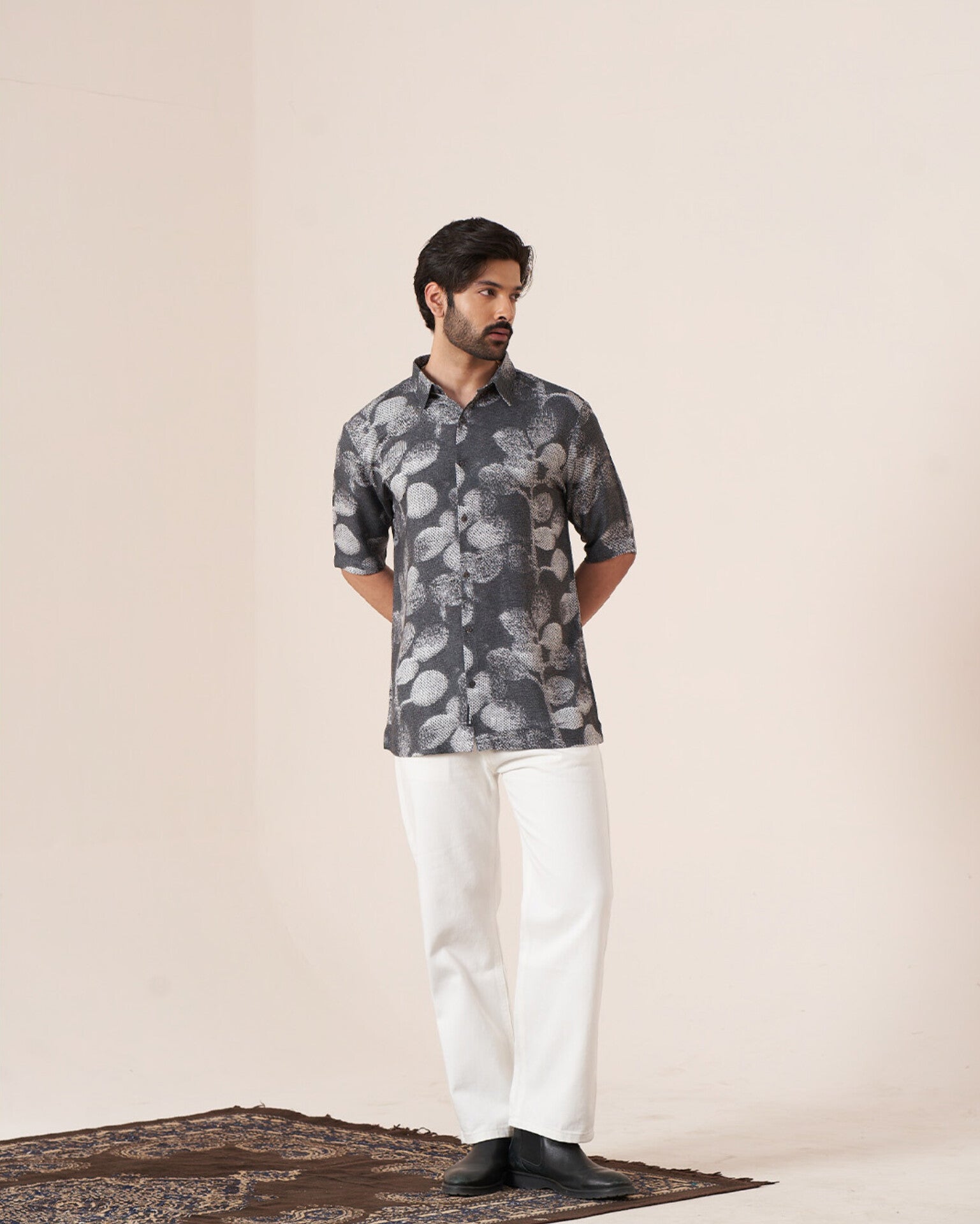 Midnight Echo Pure Ecovero (viscose) Short Sleeve Shirt