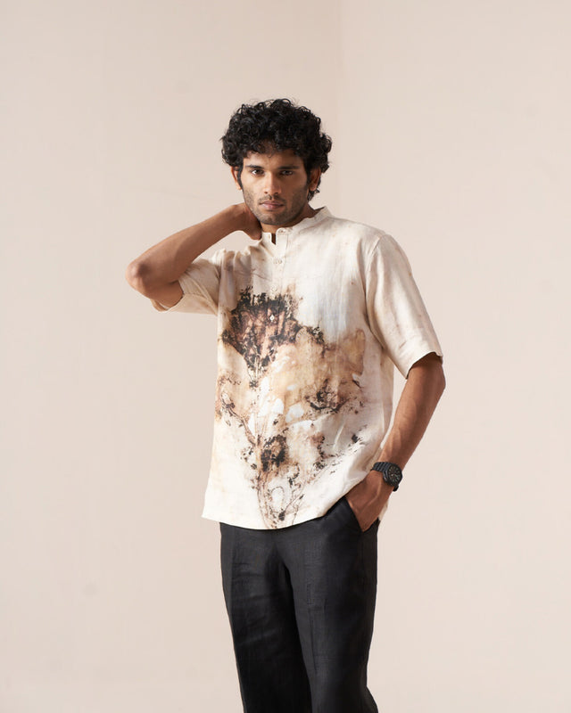Earthly Echoes (Pure Linen Short Sleeve Shirt) – AddysForMen®️