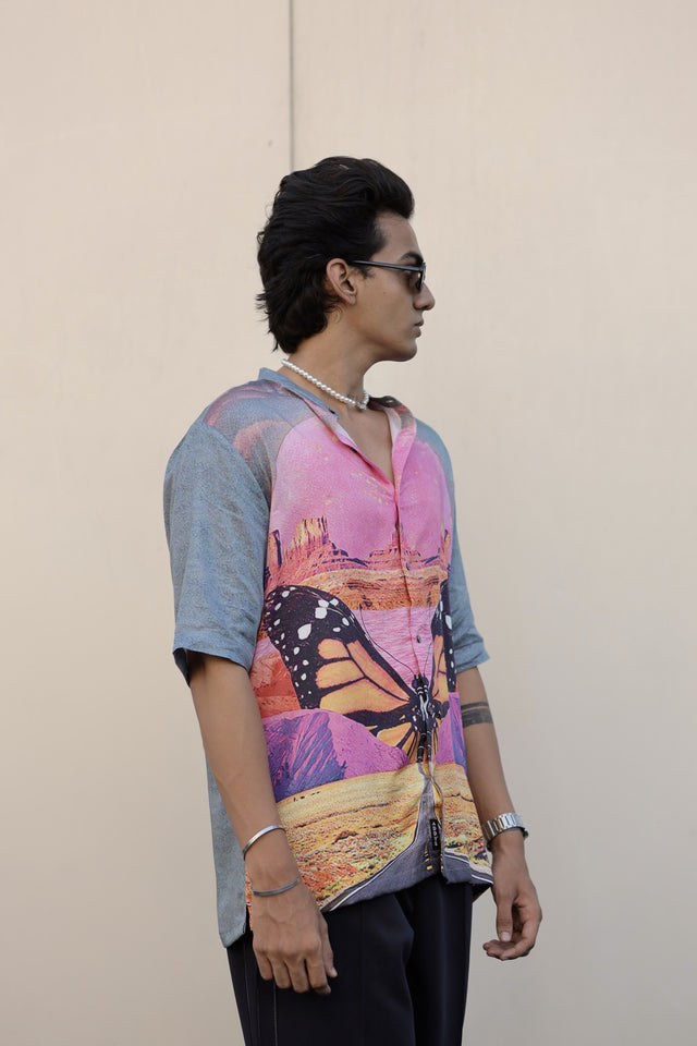 Efflorescent Eden (Pure Tencel Satin Shirt) - AddysForMen®️