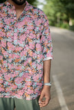 Dreamy Drift (Pure Linen Kurta Style Shirt) - AddysForMen®️
