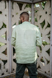Tranquil Tropic (Pure Linen Kurta Style Shirt) - AddysForMen®️