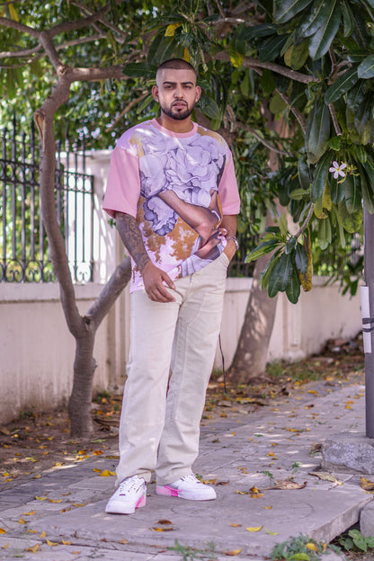 Moonlit Mosaic (Oversize Linen T-Shirt) – AddysForMen®️