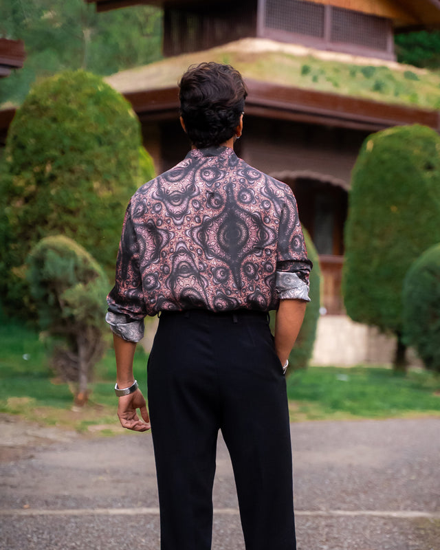 Velvet Rush Pure Bemberg Satin Full Sleeve Shirt