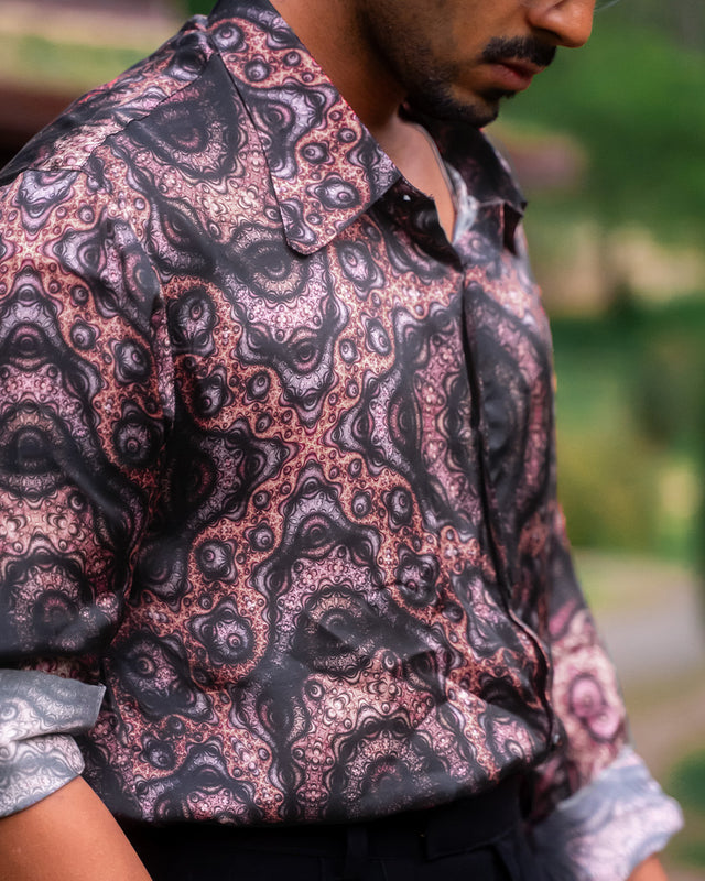 Velvet Rush Pure Bemberg Satin Full Sleeve Shirt