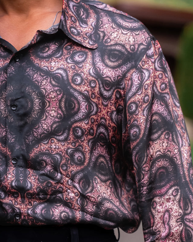 Velvet Rush Pure Bemberg Satin Full Sleeve Shirt