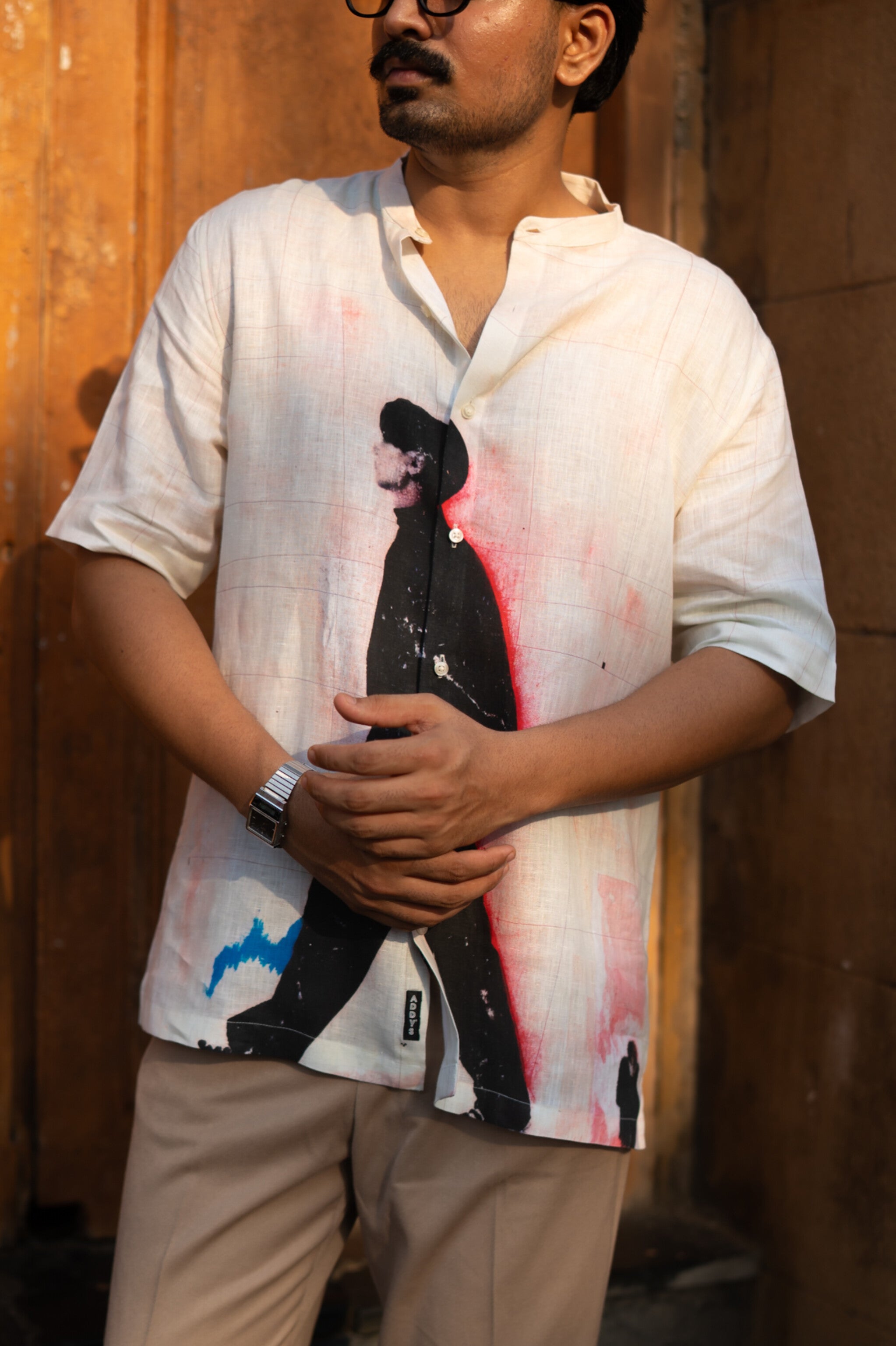 Midnight Walk Pure Linen Short Sleeve Unisex Shirt - AddysForMen®