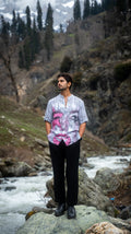 Pink Colour Inscription Pure Linen Shirt, shirt for men, shirt for women, shirts for men, shirts for women, Long Sleeve shirt, satin Pure Linen shirt, beach wear shirt, party wear shirt