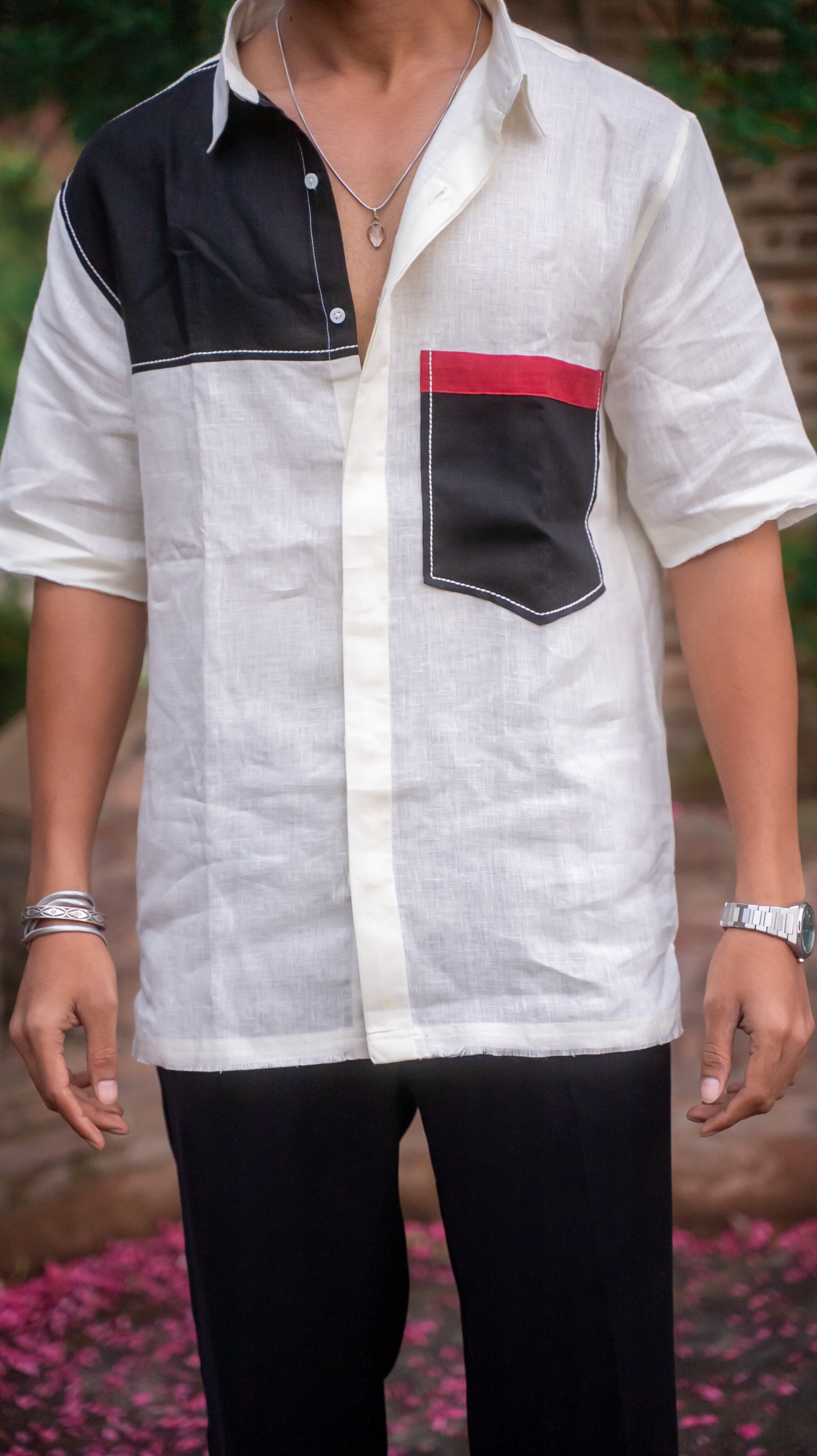 Metro Code  Pure Linen Designer Shirt