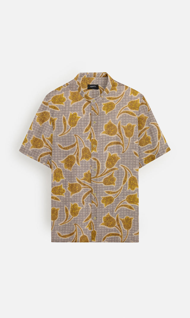 Golden Grace shirt Pure Linen Shirt, Office Wear, Regular Wear, Formal Wear, Digital Printed Shirt, shirt for men, shirt for women, shirts for men, shirts for women, Full Sleeve shirt, satin Pure Linen shirt, beach wear shirt, party wear shirt