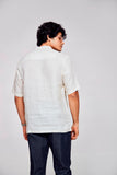 Effortless Elegance : Embrace Comfort with this Pure Linen Short Sleeve Shirt