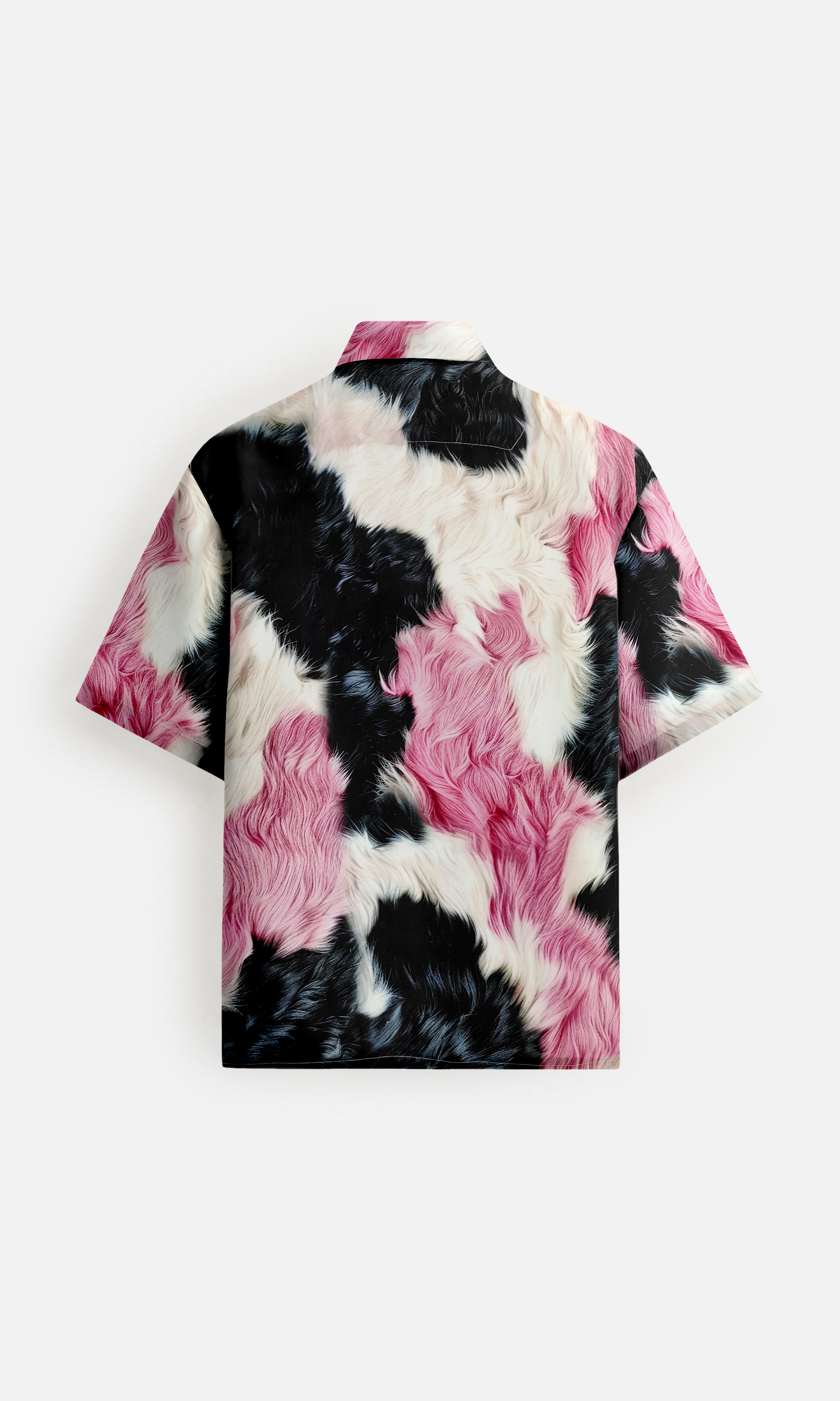 Abstract Fade Pure Bemberg Satin Short Sleeve Shirt