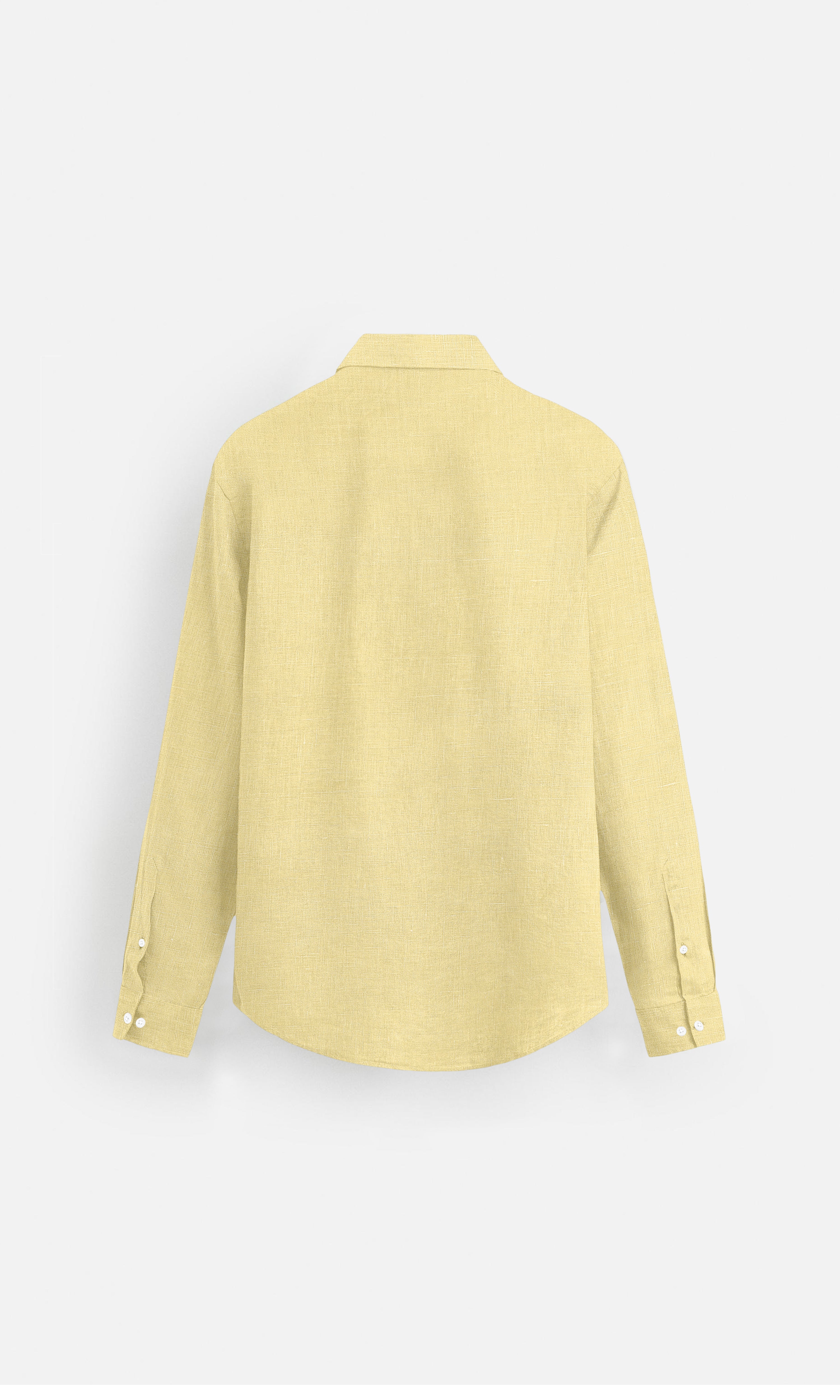 Classic Soft Yellow Pure Linen full Sleeve Shirt - AddysForMen®