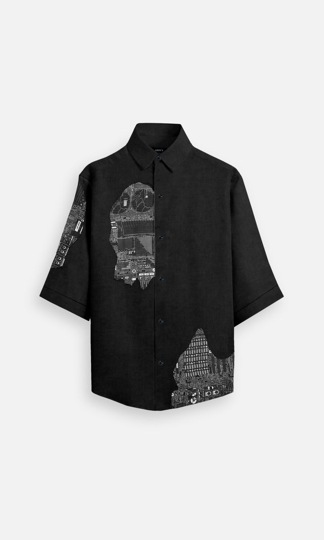 Allure Of a City Pure Linen Designer Shirt