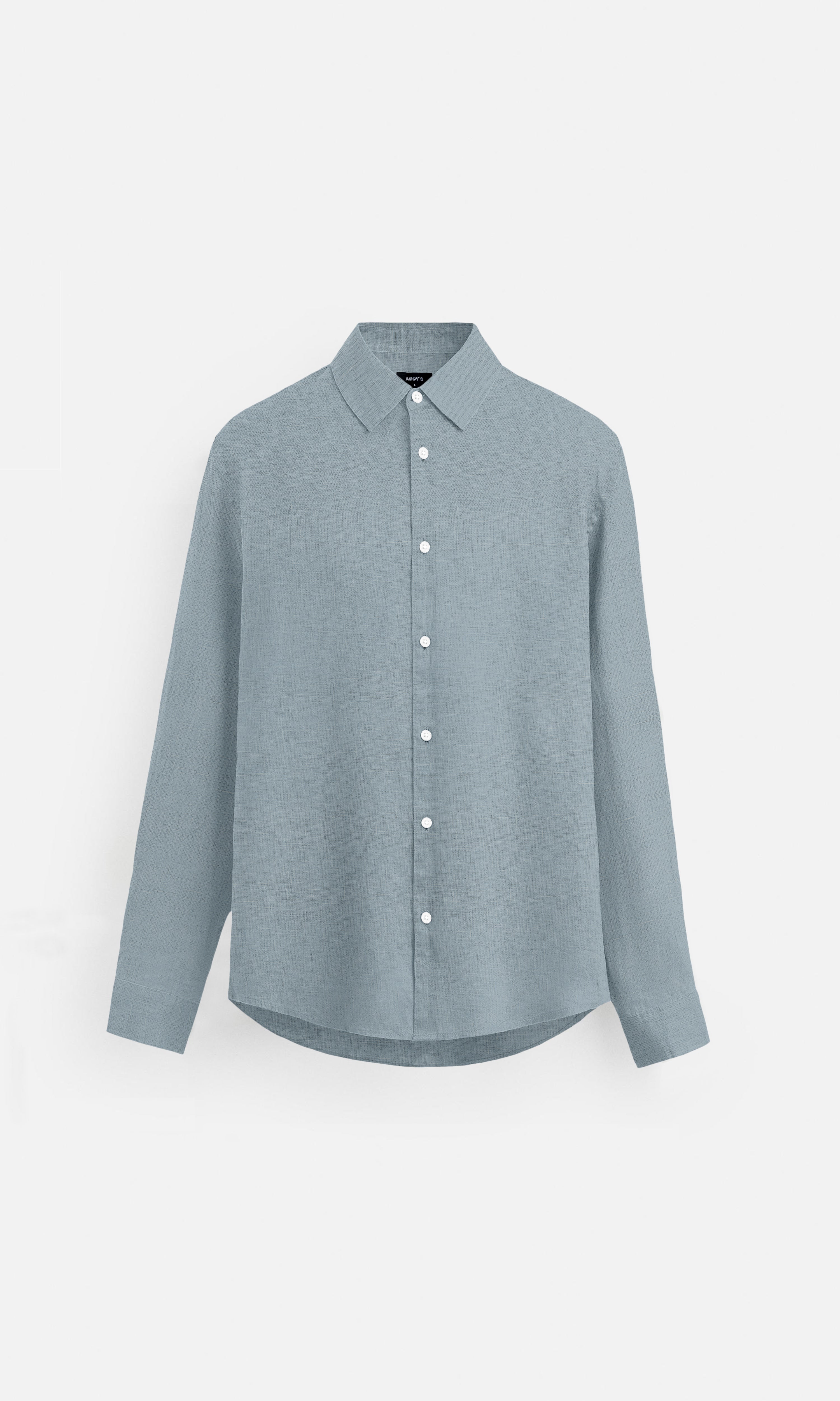 Light Grey Pure Linen full Sleeve Shirt - AddysForMen®
