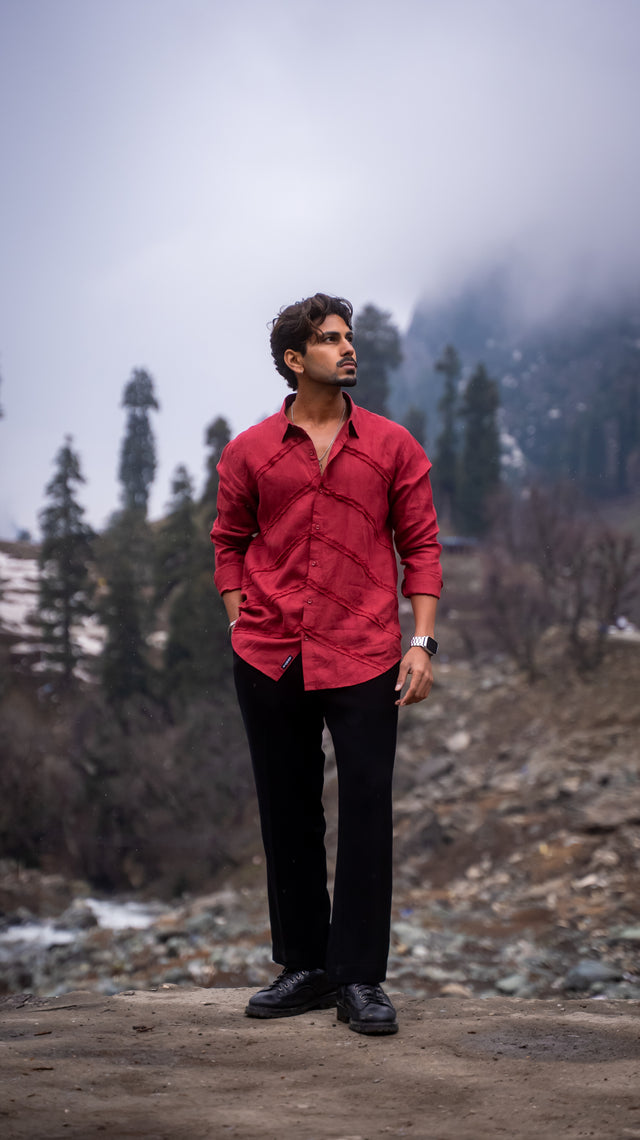 Ember Ridge Pure Linen Designer Shirt
