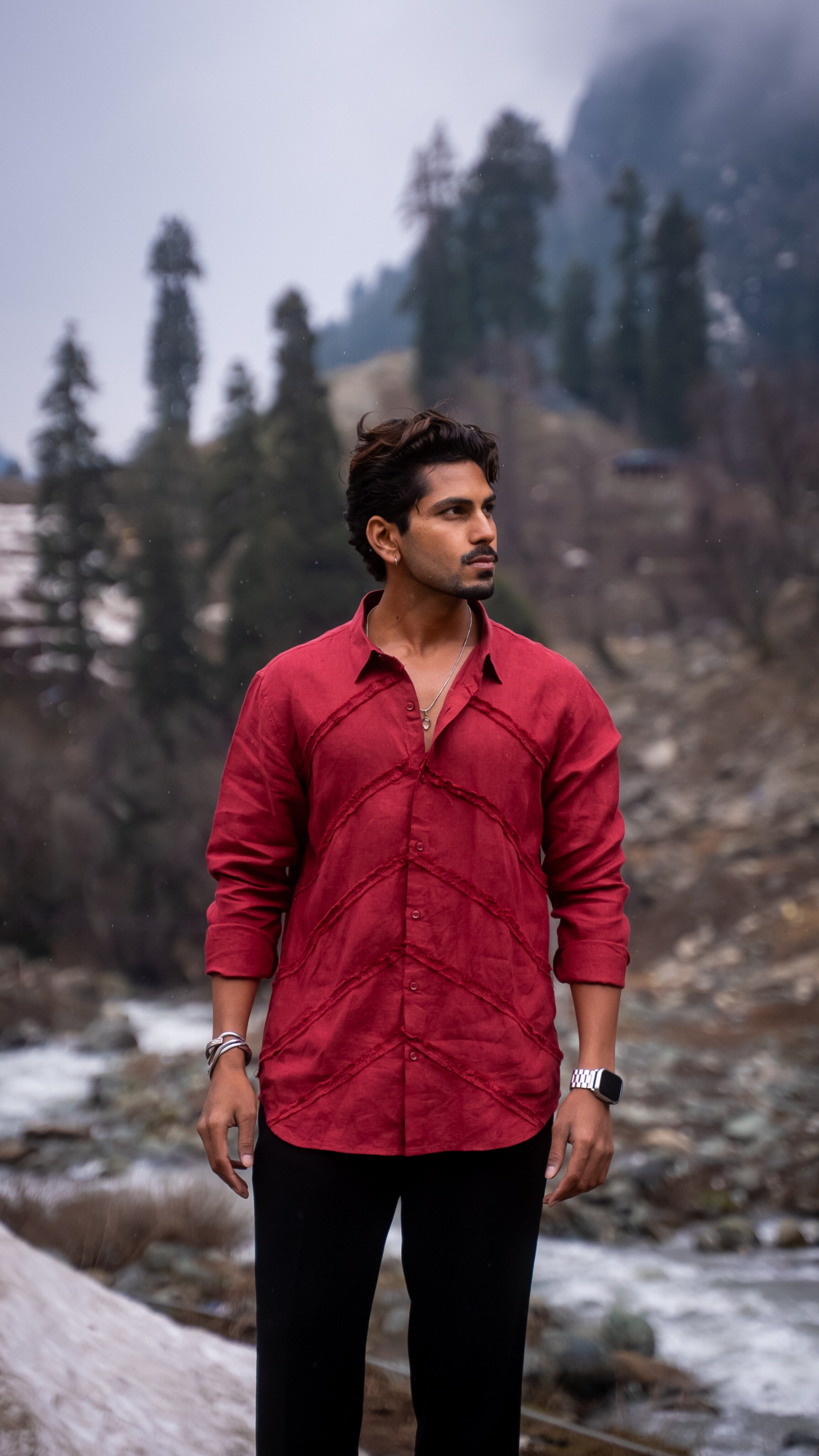 Ember Ridge Pure Linen Designer Shirt