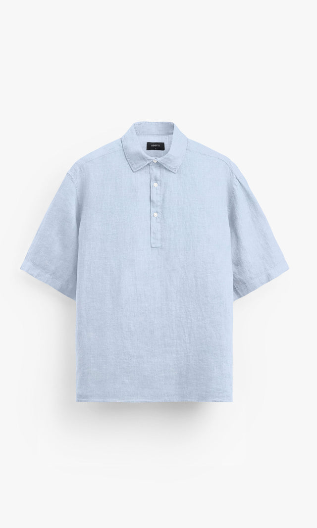 Sky Blue polo shirt Pure Linen Shirt, Office Wear, Regular Wear, Formal Wear, Digital Printed Shirt, shirt for men, shirt for women, shirts for men, shirts for women, Short Sleeve shirt, satin Pure Linen shirt, beach wear shirt, party wear shirt