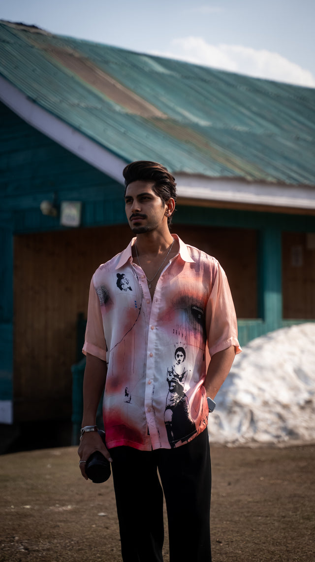 Cinema Sketch Pure Bemberg Satin Short Sleeve Shirt