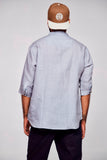 Eternal Love : Embracing Affection in Every Stitched Heart - Pure Linen 3/4 Sleeve Kurta Style Shirt