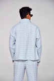 Snowbound : Pure Linen Crop Length Jacket