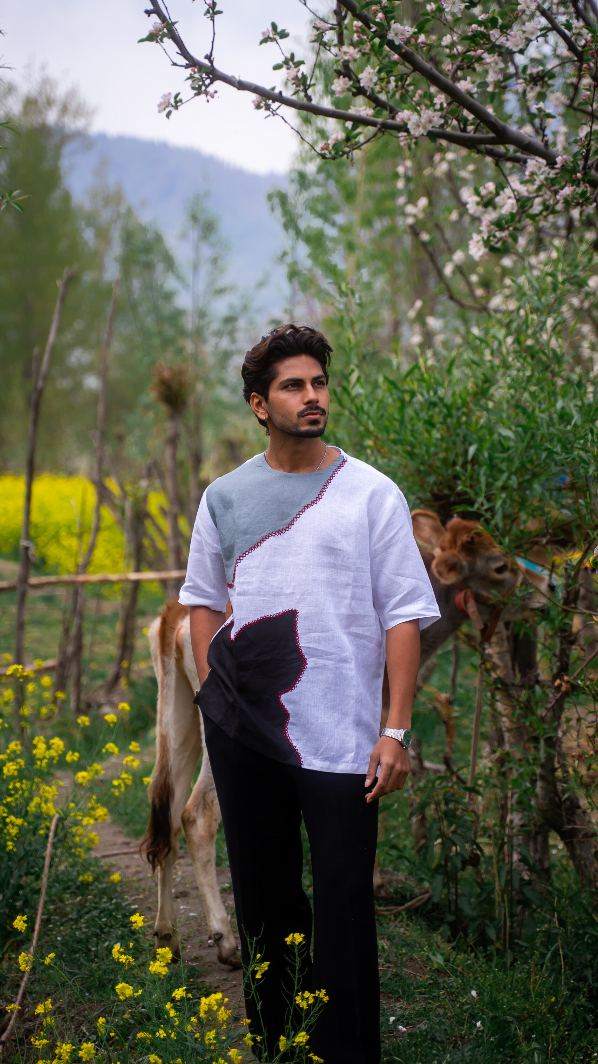 Threaded Soul Pure Linen Designer Tshirt Style Shirt