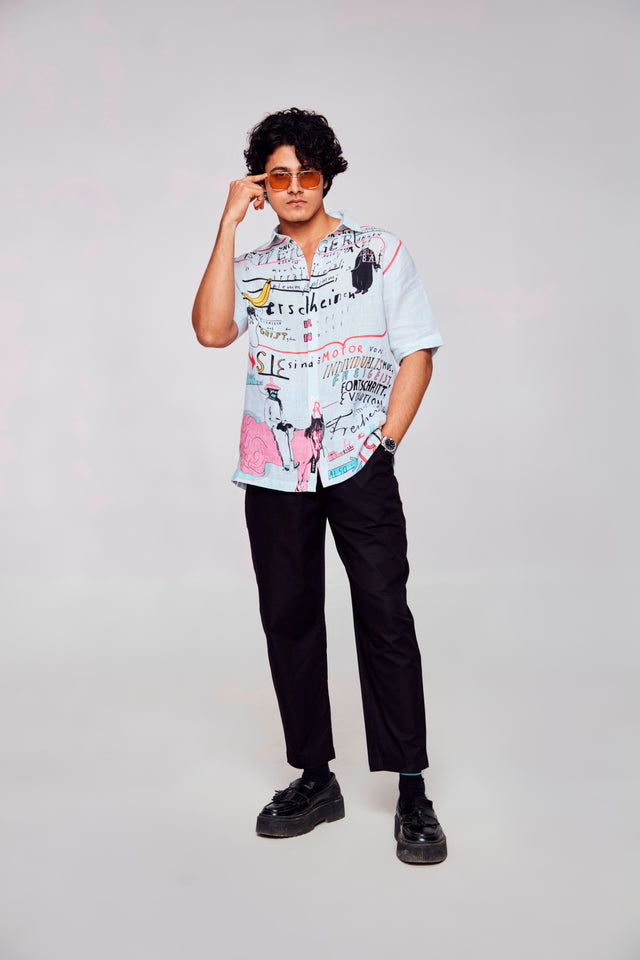 Bold Expression Pure Satin Linen Shirt, shirt for men, shirt for women, shirts for men, shirts for women, Short Sleeve shirt, satin Pure Satin Linen shirt, beach wear shirt, party wear shirt