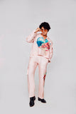 Blossom Dreams : Pure Linen Crop Length Jacket
