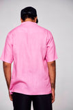 Leopard Tech : Roaring Styke Technology on Your Chest - Pure Linen Short Sleeve Shirt