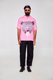 Leopard Tech : Roaring Styke Technology on Your Chest - Pure Linen Short Sleeve Shirt