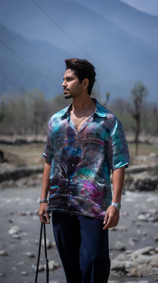Aurora Flow Pure Bemberg Satin Short Sleeve Shirt