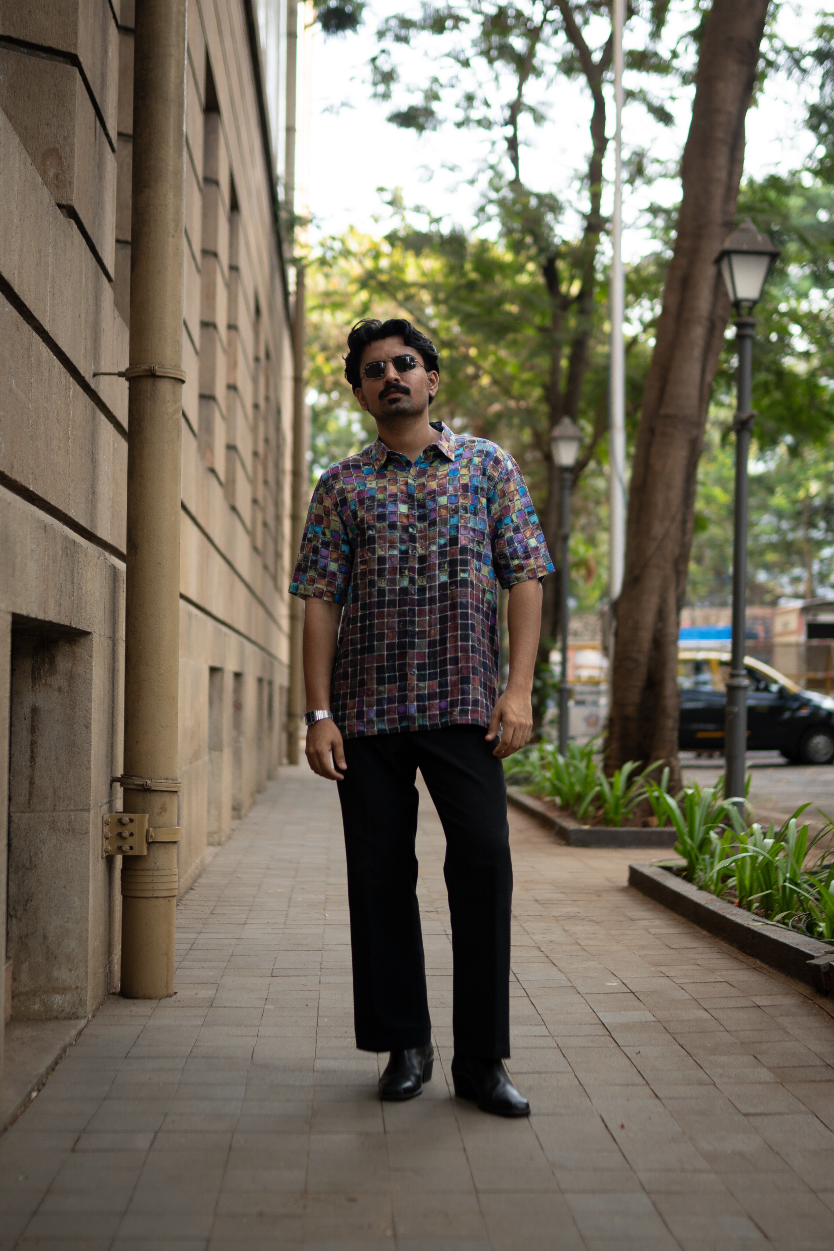 Urban Spectrum Pure Satin Linen Short Sleeve Shirt
