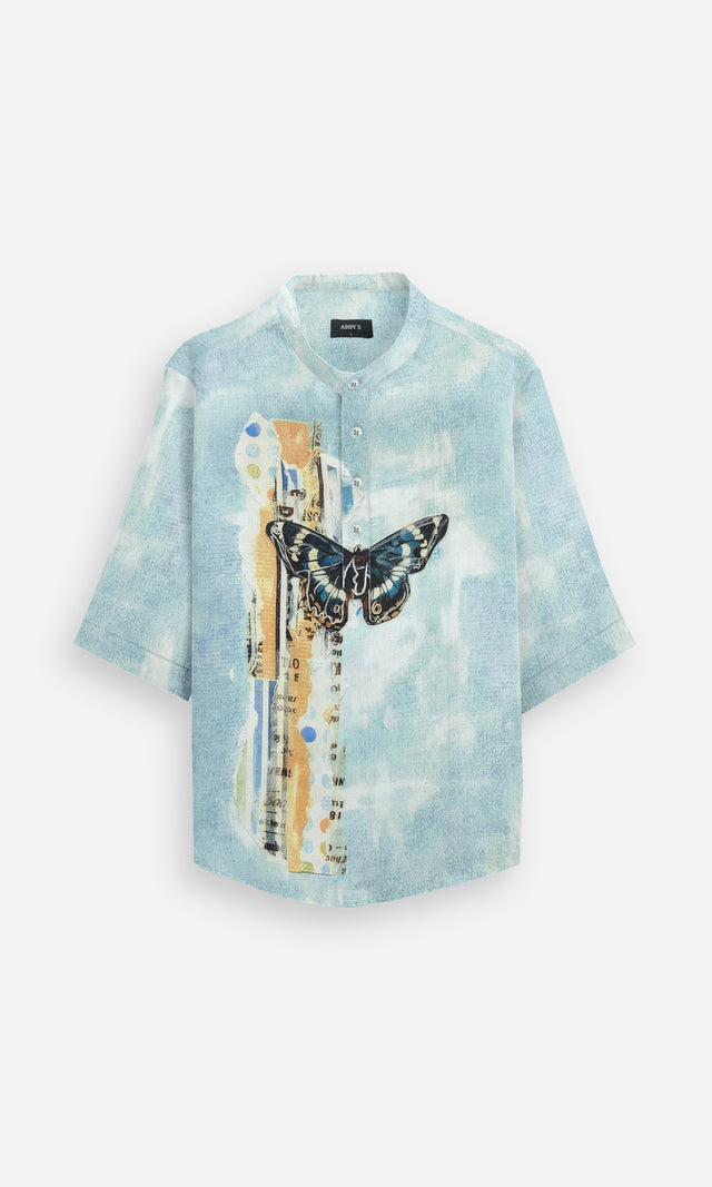 Butterfly Dreams shirt Pure Linen Shirt, Office Wear, Regular Wear, Formal Wear, Digital Printed Shirt, shirt for men, shirt for women, shirts for men, shirts for women, Full Sleeve shirt, satin Pure Linen shirt, beach wear shirt, party wear shirt