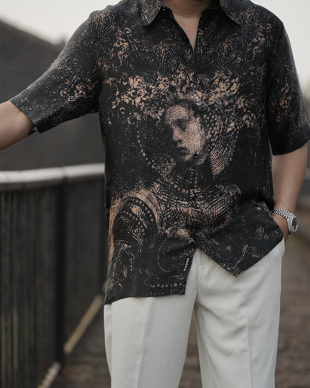 Dark Dynasty Pure Bemberg Satin Short Sleeve Shirt