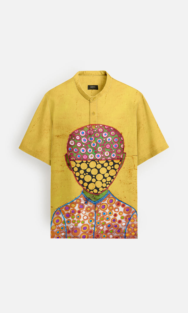 Golden Buzz Pure Linen Short Sleeve Kurta