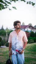 Crimson Drift Pure Linen Shirt, shirt for men, shirt for women, shirts for men, shirts for women, Long Sleeve shirt, satin Pure Linen shirt, beach wear shirt, party wear shirt
