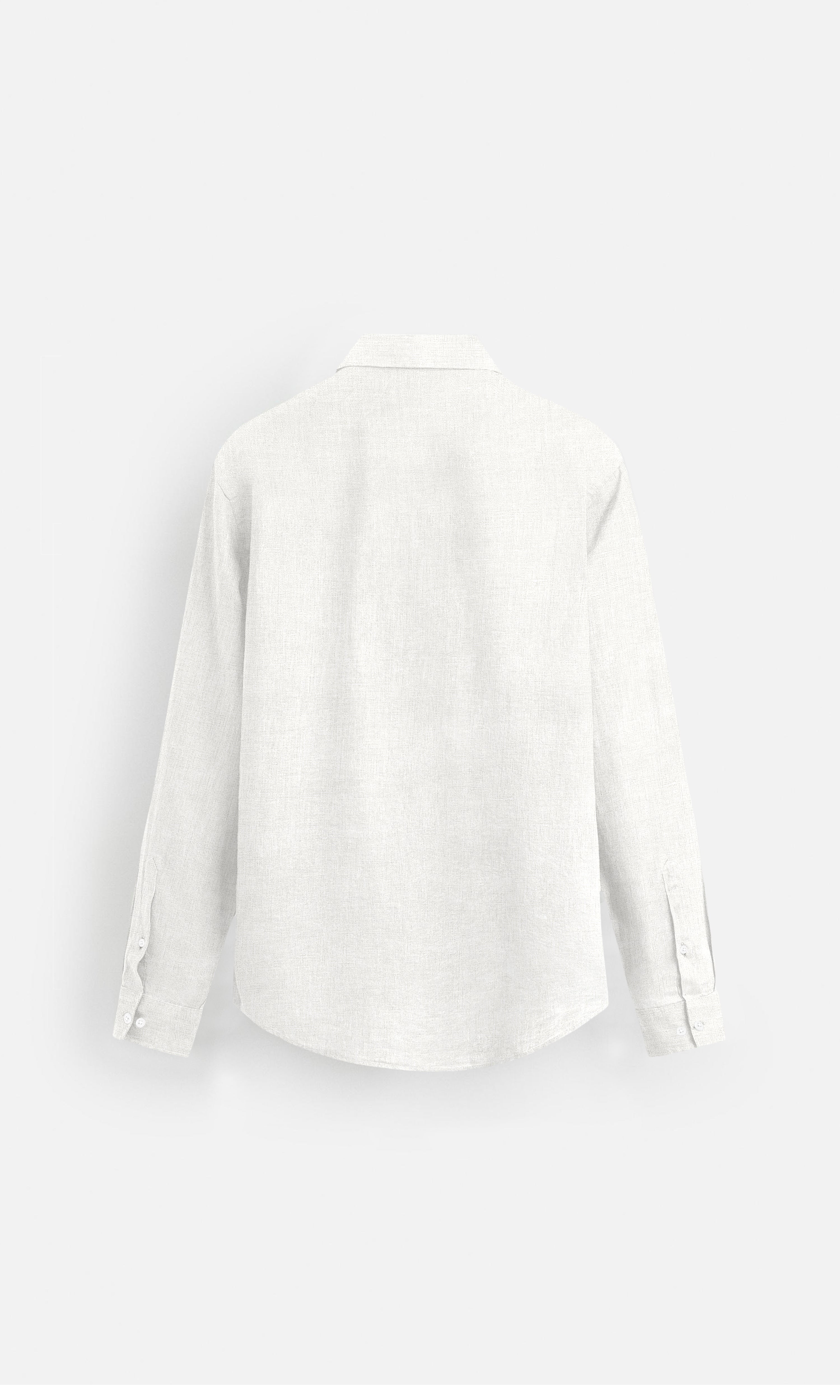Off White Pure Linen full Sleeve Shirt - AddysForMen®