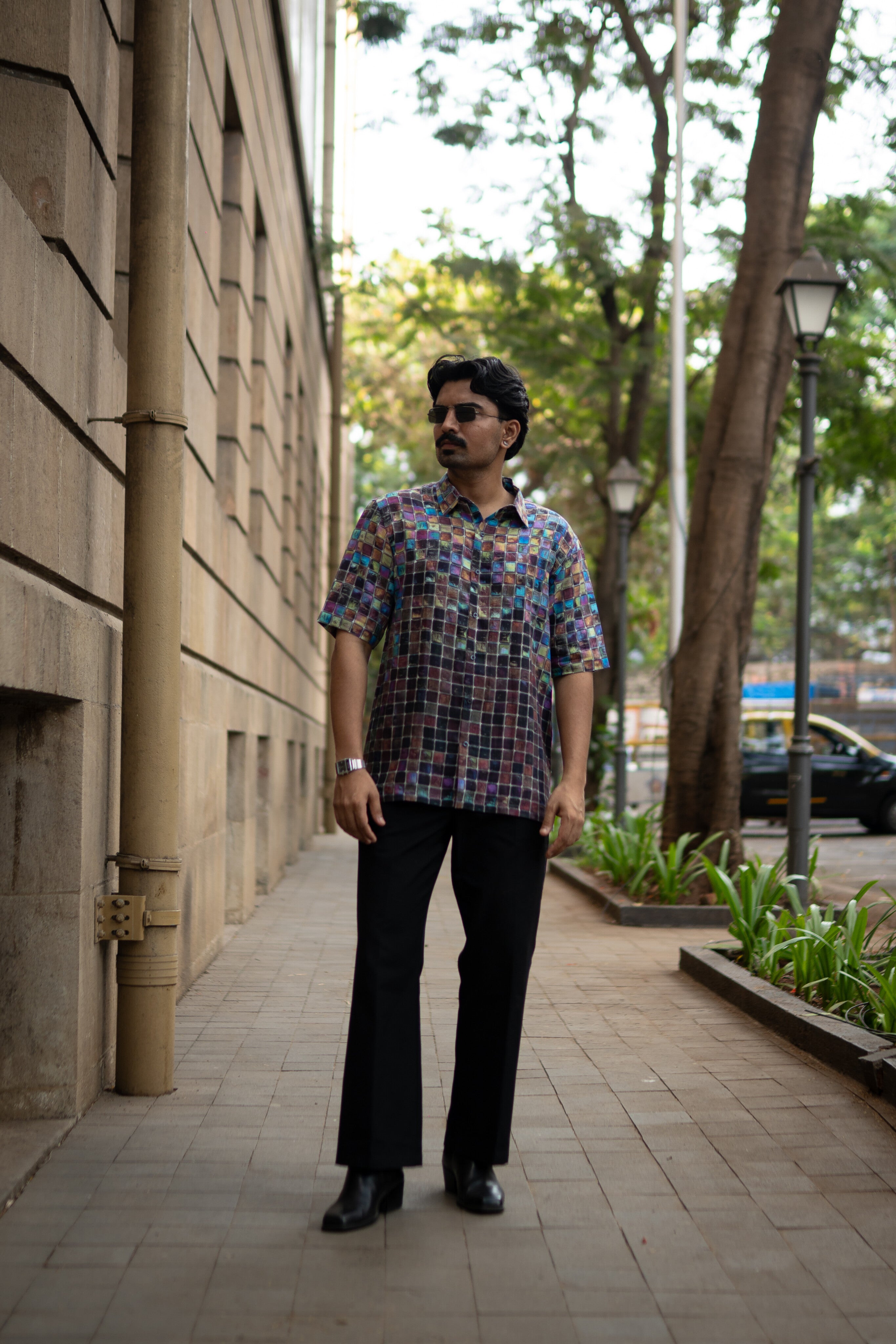 Urban Spectrum Pure Satin Linen Short Sleeve Shirt