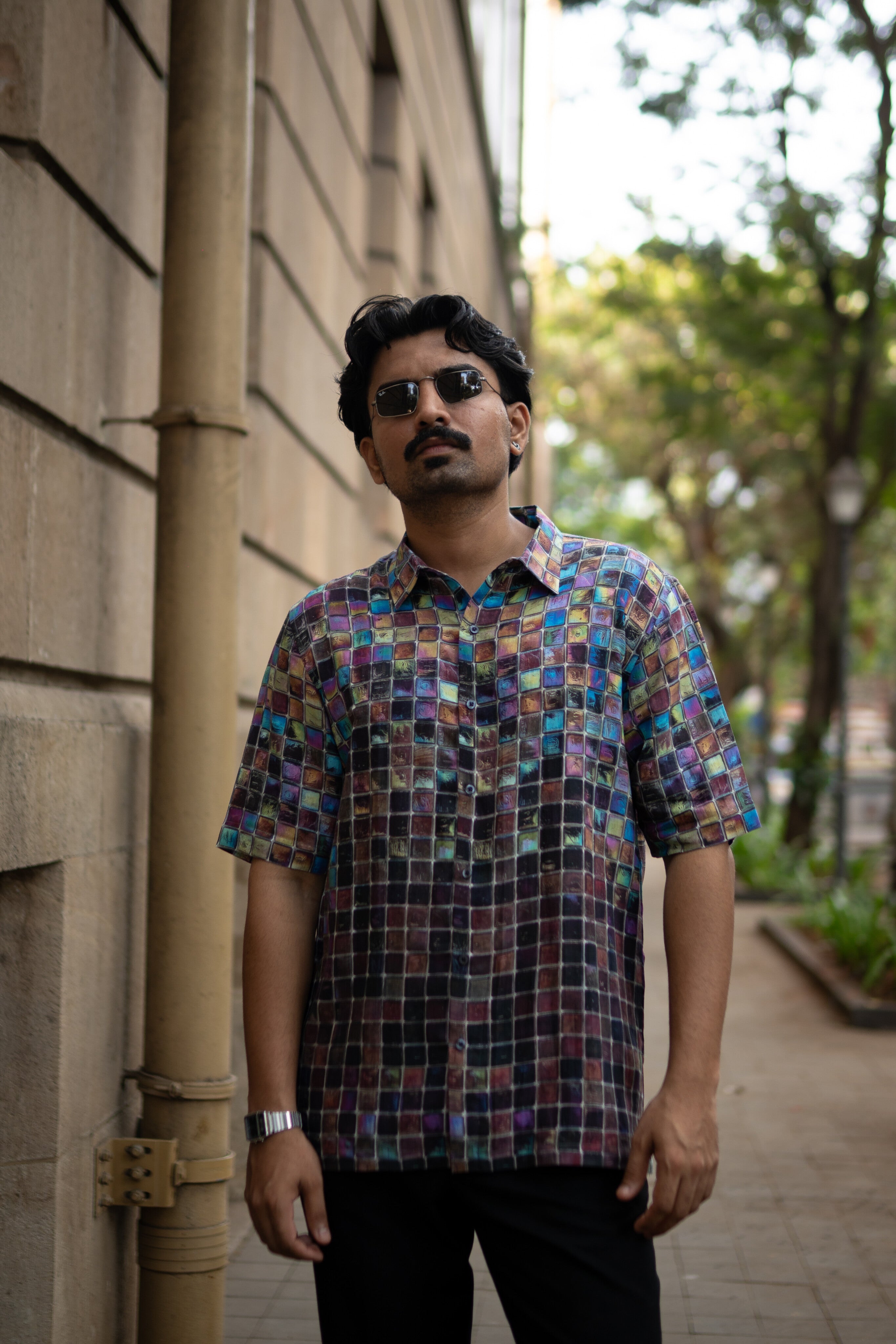 Urban Spectrum Pure Satin Linen Short Sleeve Shirt