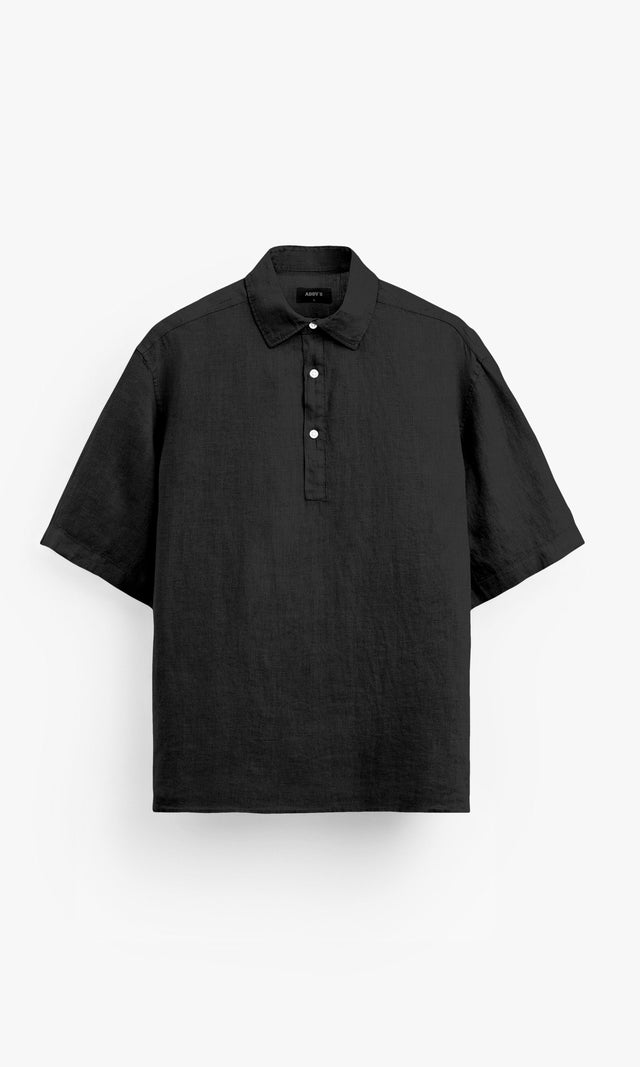 Black polo shirt Pure Linen Shirt, Office Wear, Regular Wear, Formal Wear, Digital Printed Shirt, shirt for men, shirt for women, shirts for men, shirts for women, Short Sleeve shirt, satin Pure Linen shirt, beach wear shirt, party wear shirt