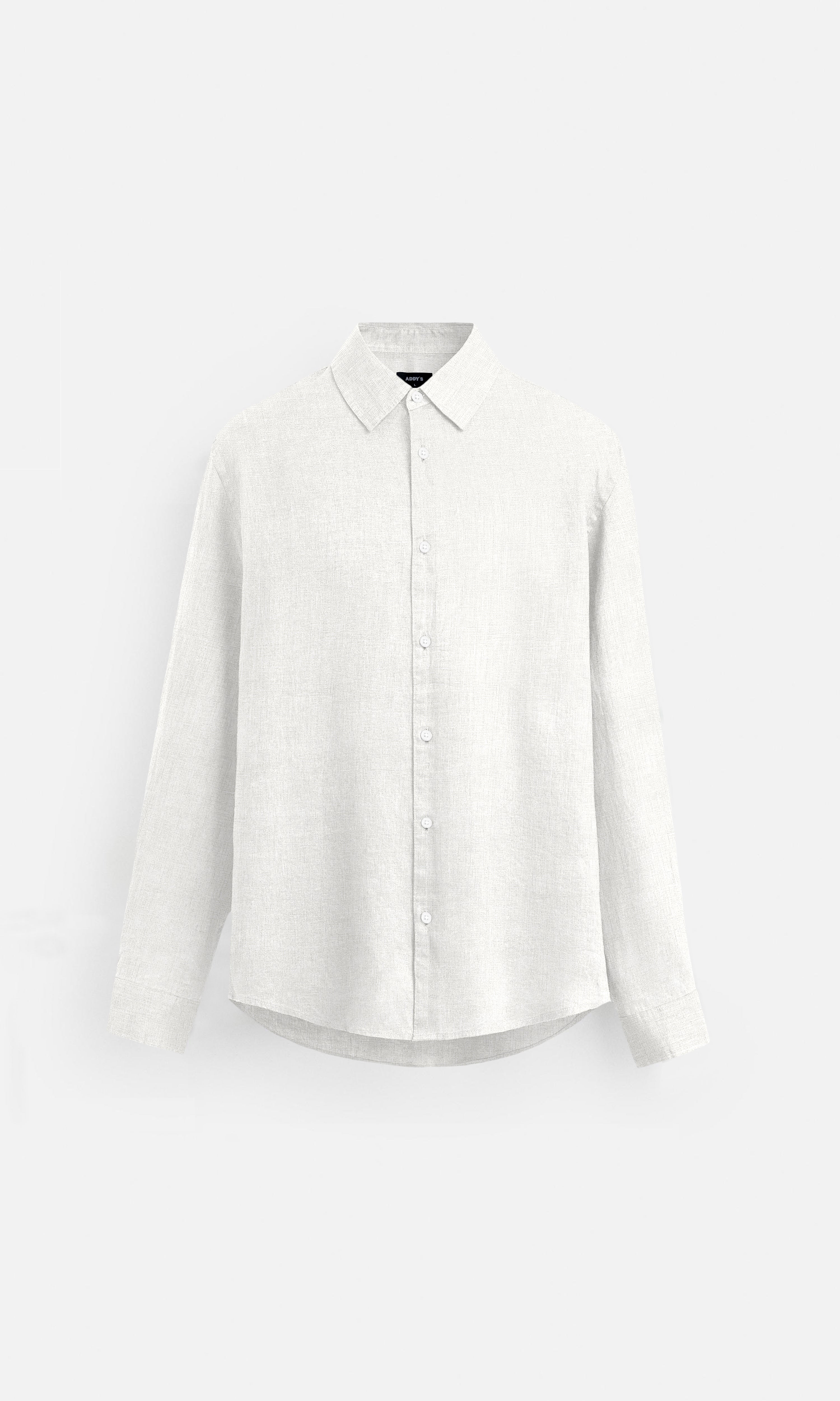 Off White Pure Linen full Sleeve Shirt - AddysForMen®